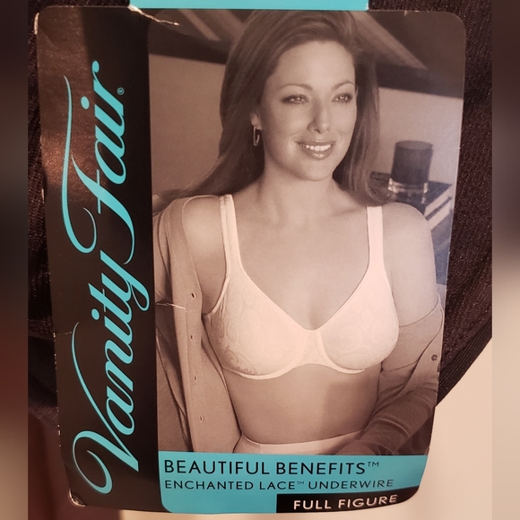 Vanity Fair black full figure underwire bra, size 40DD - NEW - Picture 3 of 8